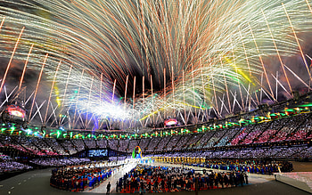 Fireworks, Olympic Games HD wallpaper