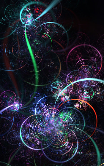 Abstract, Multicolored, Motley, Lines, Fractal, Glow, Threads, Thread, Swirling, Involute HD phone wallpaper