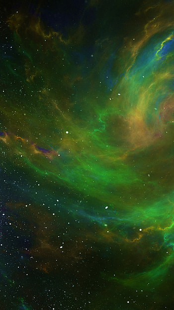 Green Nebula, Space currents, Sony Xperia X, Premium HD phone wallpaper