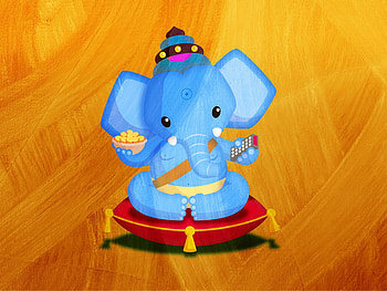 Anime Elephant, blue, funny, anime, elephant HD wallpaper