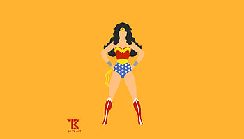 Confident, wonder woman, minimal, classic costume HD wallpaper