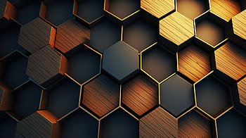 3D Honeycomb Pattern, Abstract, honeycomb HD wallpaper