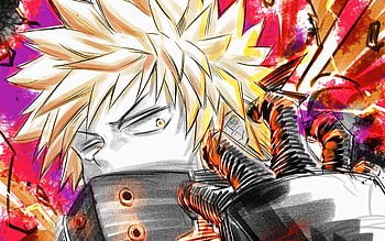 Katsuki Bakugo, fan art, My Hero Academia, portrait, manga, Boku no Hero Academia, Katsuki Bakugo My Hero Academia, Katsuki HD wallpaper