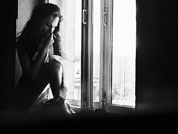 I Don't Wanna Be Alone, graphy, black and white, love, alone, woman HD wallpaper