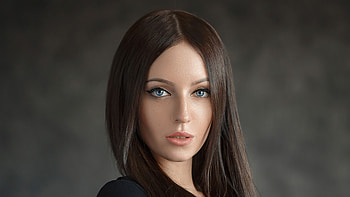 Evgeny Sibiraev , black-dress, girls, model HD wallpaper