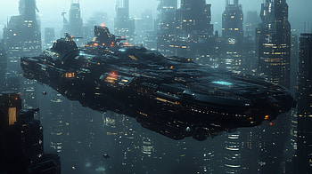 Arcadia Ark — Sci‑Fi Starship, Sci Fi, spaceship, cyberpunk HD wallpaper