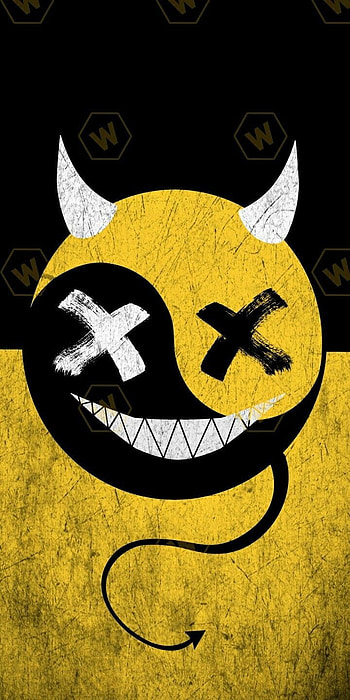 Evil Emoji, symbol, sign HD phone wallpaper