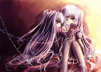 Evil Doll, scary, rozen maiden, eerie, long hair, creepy, dress, scare, sinister, female, sexy, hot, girl, pink hair, anime girl, anime, horror, kirakishou HD wallpaper