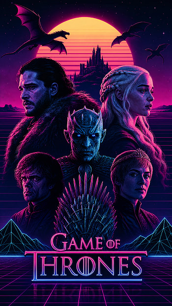 Thrones Neon Night — | Dragon Sunset: GOT , Game Of Thrones HD phone wallpaper
