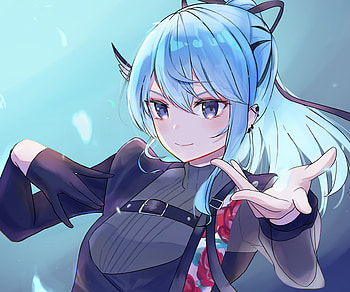 Hoshimachi Suisei, hololive, Hoshimachi Suisei, Anime, Virtual Youtuber HD wallpaper