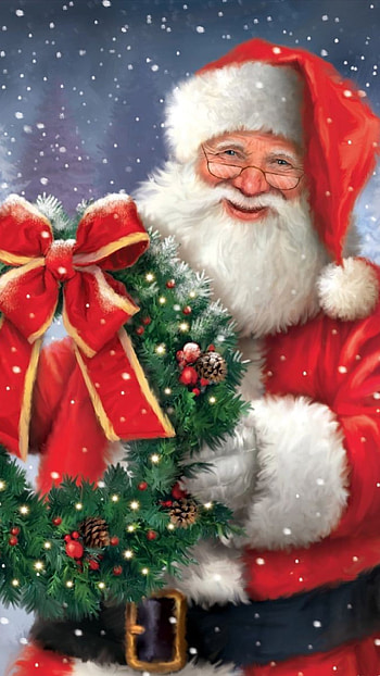 Santa claus, holiday ornament, christmas HD phone wallpaper