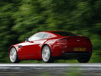Trees, Aston Martin, Cars, Side View, 2008, V8, Vantage HD wallpaper