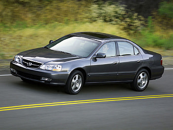 Auto, Nature, Trees, Acura, Cars, Asphalt, Side View, Speed, Style, Akura, Tl, 2002 HD wallpaper