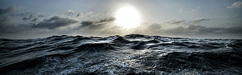 Open Ocean Panoramic, panoramic, graphy, open ocean, beautiful, wide screen, seascape, nature, , sun HD wallpaper