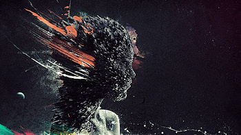 Abstract, Form, Forms, Explosion, Face, Surrealism HD wallpaper