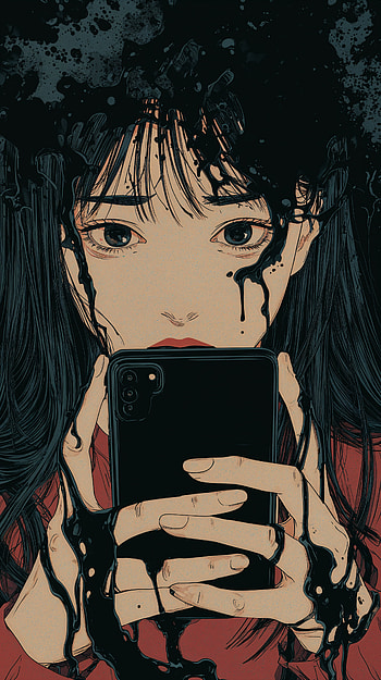 Screen Drain: -Addicted Mind, depression, addiction, mental health, anime girl, smart HD phone wallpaper