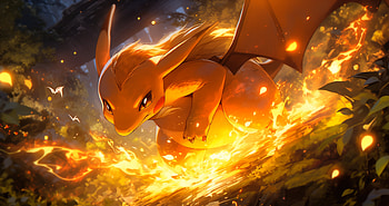 Fiery Charizard Anime - Pokémon Background, Anime, Pokemon, Charizard (Pokémon) HD wallpaper