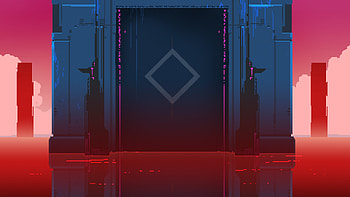 Hyper Light Drifter, Pixelated game design, Enigmatic atmosphere, Artistic HD wallpaper