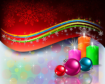 It's Christmas, design, candle, Christmas, Christmas balls HD wallpaper