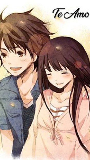 Anime Best Friends, Cute Couple, cartoon HD phone wallpaper