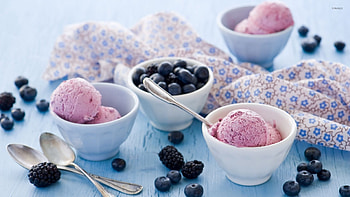 Berry-flavored ice cream, Burst of freshness, Fruity indulgence, Vibrant dessert HD wallpaper