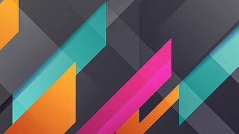 Yellow Blue Black Pink Shapes Abstraction Abstract HD wallpaper