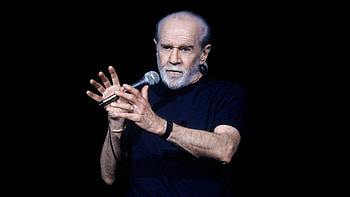 George Carlin, Comedy icon, Memorable routines, Thought-provoking humor HD wallpaper