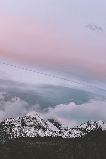 Nature, Mountains, Clouds, Snow, Fog HD phone wallpaper