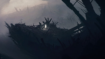 Artwork, Forest angel, Otherworldly landscape, Ghostly women HD wallpaper