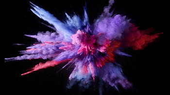 Powder explosion, Dynamic burst, Vibrant colors, Explosive energy HD wallpaper