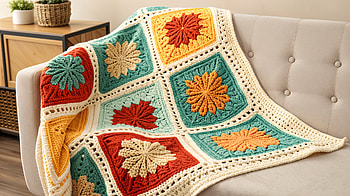 Colorful Crochet Comfort: A Ultra, crochet, colorful patterns, home decor, textile art HD wallpaper