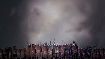 Roman Legion Battle Formations Standing In Front of an Army Before Battle Under a Storm Motion Background - VideoBlocks HD wallpaper