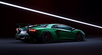 Green Lamborghini Aventador Cgi, lamborghini, lamborghini-aventador, cars, artwork, artist, artstation HD wallpaper