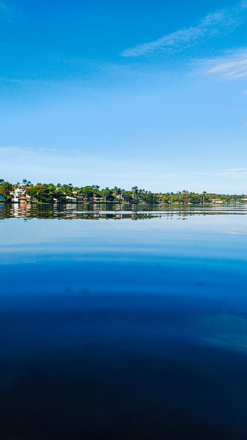 lake, water, reflection, blue, landscape HD phone wallpaper