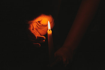 Dark, Flame, Hands, Candle HD wallpaper