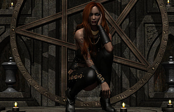Woman, fantasy, 3d, dark HD wallpaper