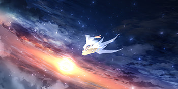 Falling From Clouds , anime-girl, anime, artist, artwork, digital-art HD wallpaper