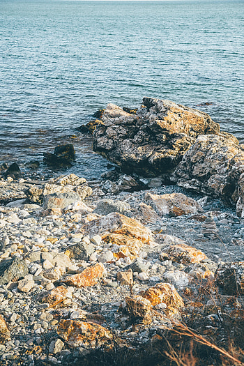 Nature, Stones, Sea, Shore, Bank, Lumps, Blocks HD phone wallpaper