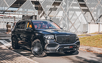 Brabus 800, , front view, luxury SUV, Mercedes-Maybach GLS 600 4Matic, black GLS, GLS tuning, German cars, Mercedes-Maybach HD wallpaper