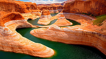 Reflection Canyon, Geology HD wallpaper