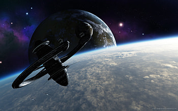 Space Station, Planetary system, Starry backdrop, Cosmic beauty HD wallpaper