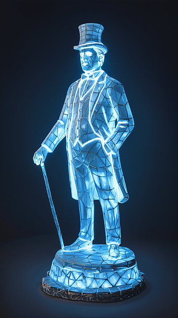 Illuminated Elegance: A Stunning Sculpture, sculpture, statue HD phone wallpaper