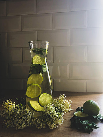 Flowers, Food, Lime, Lemonade, Vessel HD phone wallpaper