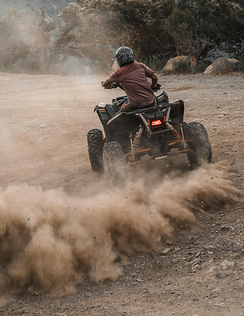 Motorcycles, Helmet, Dust, Human, Person, Mud, Dirt, Atv, Quad Bike HD phone wallpaper