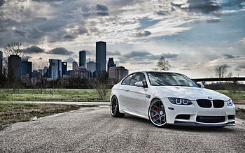 BMW M3 E92, front view, exterior, white coupe, tuning M3 E92, white M3 E92, German cars, BMW HD wallpaper