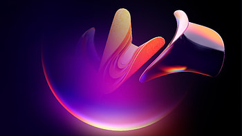 Purple Yellow Artistic Digital Art Windows 11 Black Background Windows 11 HD wallpaper