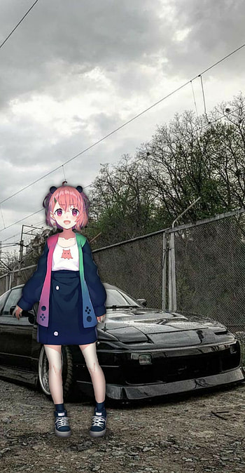 Anime jdm cars2, cloud, sky, cars, premium, car, bbyb, exclusive HD phone wallpaper