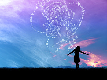 The power of Love, girl, heart, color, love HD wallpaper