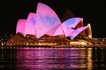 Lights up, Sydney Opera House, Nighttime , Elegance and grandeur HD wallpaper