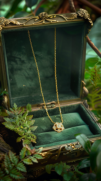Enchanted Treasure, necklace, jewelry HD phone wallpaper